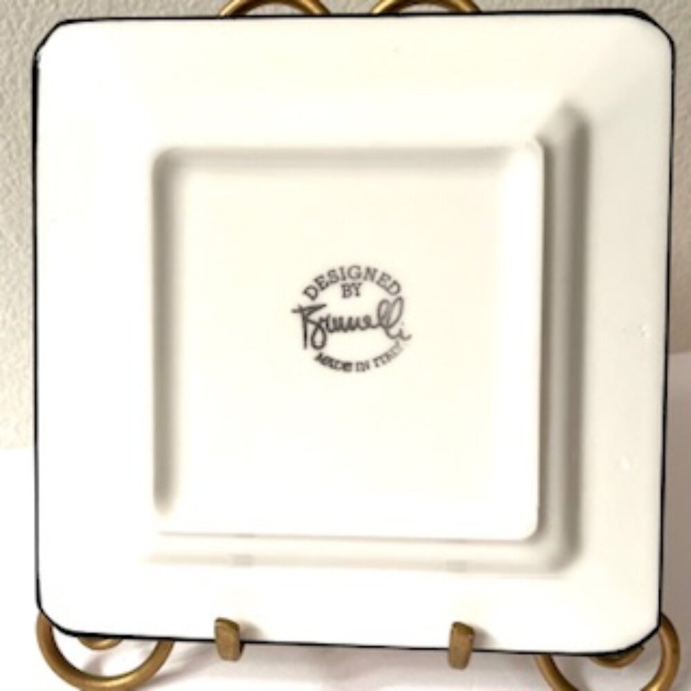BRUNELLI “Le Femme Chef” Apprx 7.5 “ Square Plate, Made in Italy - Picture 4 of 5